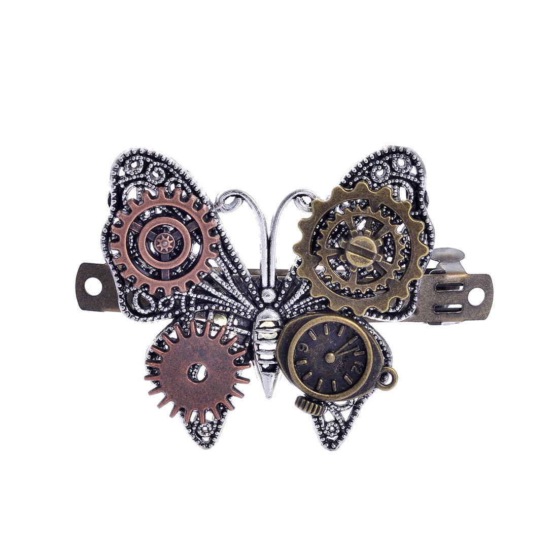 Wholesale Steampunk Gear Alloy Spring Clip Hairpin